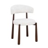 Scaun dining Durres, metal, poliester, alb/nuc, H.80 cm, MIFU000290-WH