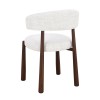 Scaun dining Durres, metal, poliester, alb/nuc, H.80 cm, MIFU000290-WH