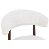 Scaun dining Durres, metal, poliester, alb/nuc, H.80 cm, MIFU000290-WH