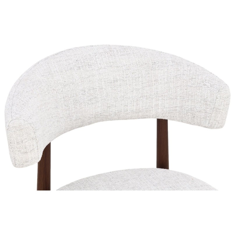Scaun dining Durres, metal, poliester, alb/nuc, H.80 cm, MIFU000290-WH
