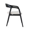 Scaun dining Segovia, lemn de frasin, material textil, negru, H.74 cm, MIFU000295-BK