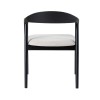 Scaun dining Segovia, lemn de frasin, material textil, negru, H.74 cm, MIFU000295-BK