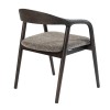 Scaun dining Segovia, lemn de frasin, material textil, maro inchis, H.74 cm, MIFU000295-DBR