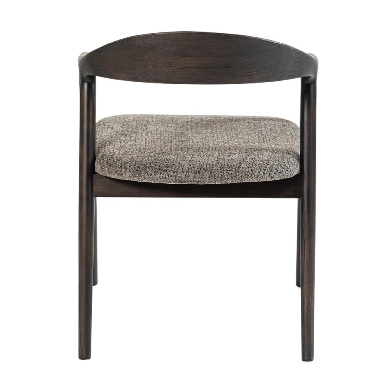Scaun dining Segovia, lemn de frasin, material textil, maro inchis, H.74 cm, MIFU000295-DBR