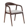 Scaun dining Segovia, lemn de frasin, material textil, maro, H.74 cm, MIFU000295-WALN