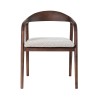 Scaun dining Segovia, lemn de frasin, material textil, maro, H.74 cm, MIFU000295-WALN
