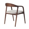 Scaun dining Segovia, lemn de frasin, material textil, maro, H.74 cm, MIFU000295-WALN