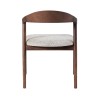 Scaun dining Segovia, lemn de frasin, material textil, maro, H.74 cm, MIFU000295-WALN