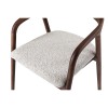 Scaun dining Segovia, lemn de frasin, material textil, maro, H.74 cm, MIFU000295-WALN