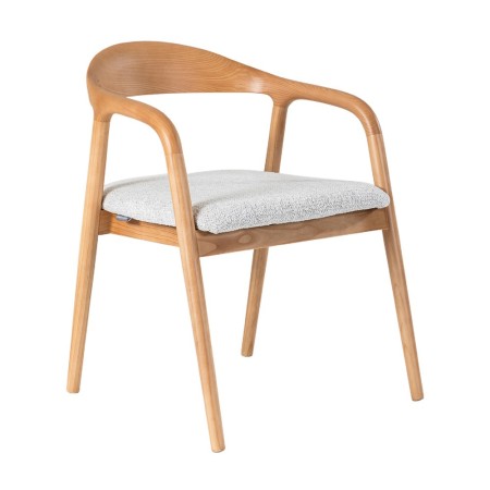 Scaun dining Segovia, lemn de frasin, material textil, H.74 cm, MIFU000295-WOOD