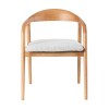 Scaun dining Segovia, lemn de frasin, material textil, H.74 cm, MIFU000295-WOOD