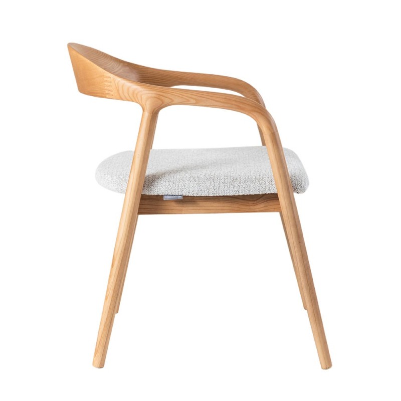 Scaun dining Segovia, lemn de frasin, material textil, H.74 cm, MIFU000295-WOOD