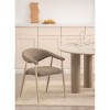 Scaun dining Hanko, metal, poliester, maro/bej, H.78 cm, MIFU000296-BR