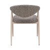 Scaun dining Hanko, metal, poliester, maro/bej, H.78 cm, MIFU000296-BR