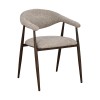Scaun dining Hanko, metal, poliester, taupe/nuc, H.78 cm, MIFU000296-SD