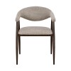 Scaun dining Hanko, metal, poliester, taupe/nuc, H.78 cm, MIFU000296-SD