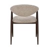 Scaun dining Hanko, metal, poliester, taupe/nuc, H.78 cm, MIFU000296-SD