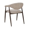 Scaun dining Hanko, metal, poliester, taupe/nuc, H.78 cm, MIFU000296-SD