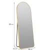 Oglinda de podea Palermo, metal, sticla, aurie, H.160 cm, MILD000013-RSGL