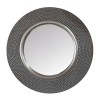 Oglinda Zurich, poliuretan, sticla, gri, D.80 cm, MILD000016-GL
