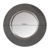 Oglinda Zurich, poliuretan, sticla, gri, D.80 cm, MILD000016-GL