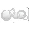 Oglinda Lyon, metal, sticla, argintiu, L.140 cm, MILD000018-SI