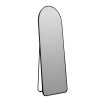 Oglinda de podea Palermo, metal, sticla, neagra, H.150 cm, MILD000019-BK