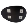 Oglinda Pisa, MDF, sticla, neagra, L.61 cm, MILD000020-BK