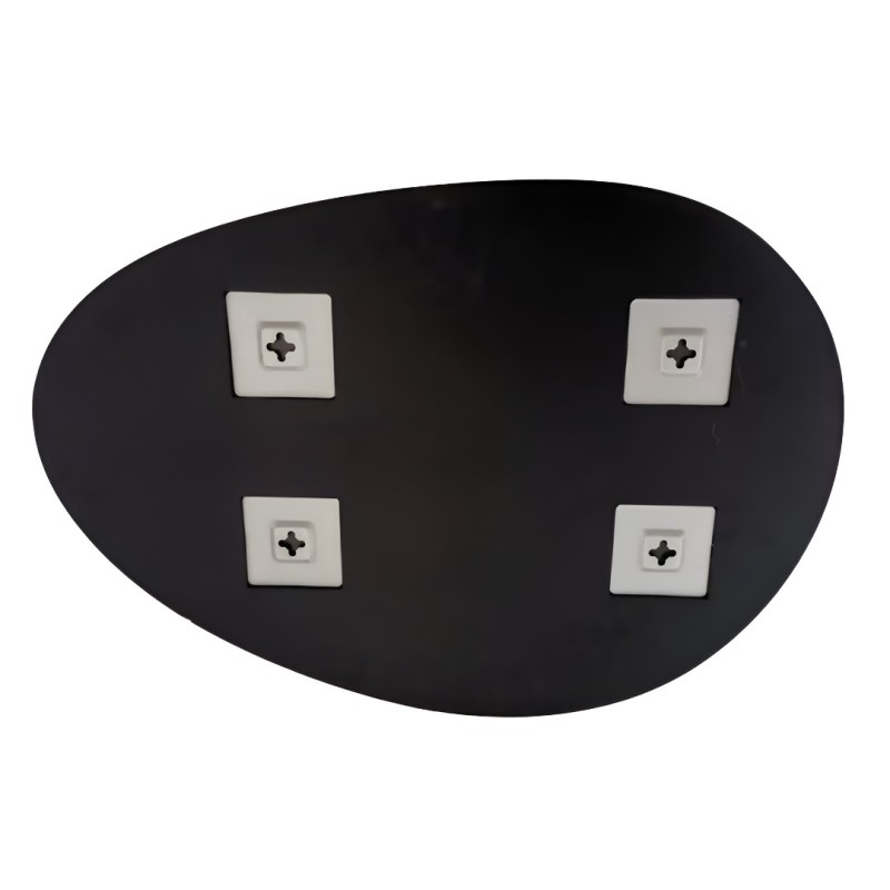 Oglinda Pisa, MDF, sticla, neagra, L.61 cm, MILD000020-BK