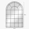 Oglinda Malmo, metal, sticla, negru, H.120 cm, MILD000021-BK