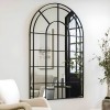 Oglinda Malmo, metal, sticla, negru, H.120 cm, MILD000021-BK