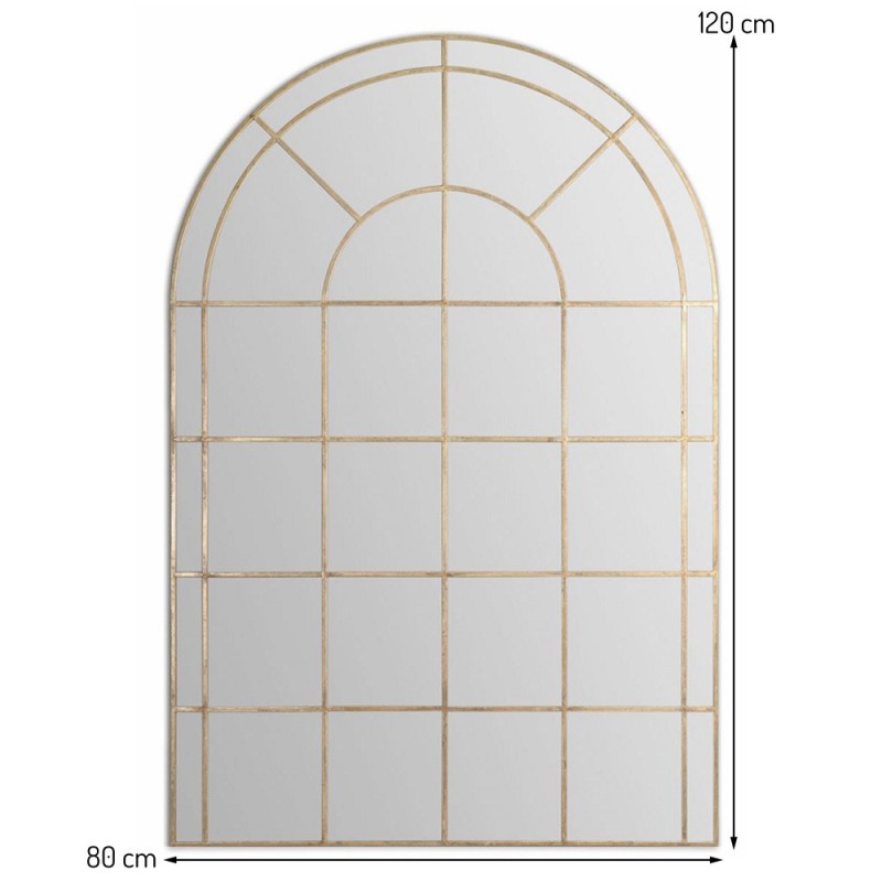 Oglinda Malmo, metal, sticla, aurie, H.120 cm, MILD000021-GL