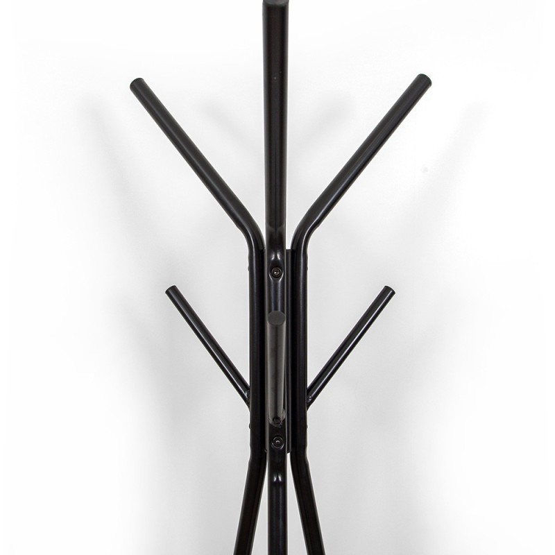Cuier Manchester, metal, MDF, negru, H.180 cm, MILD000022-BK