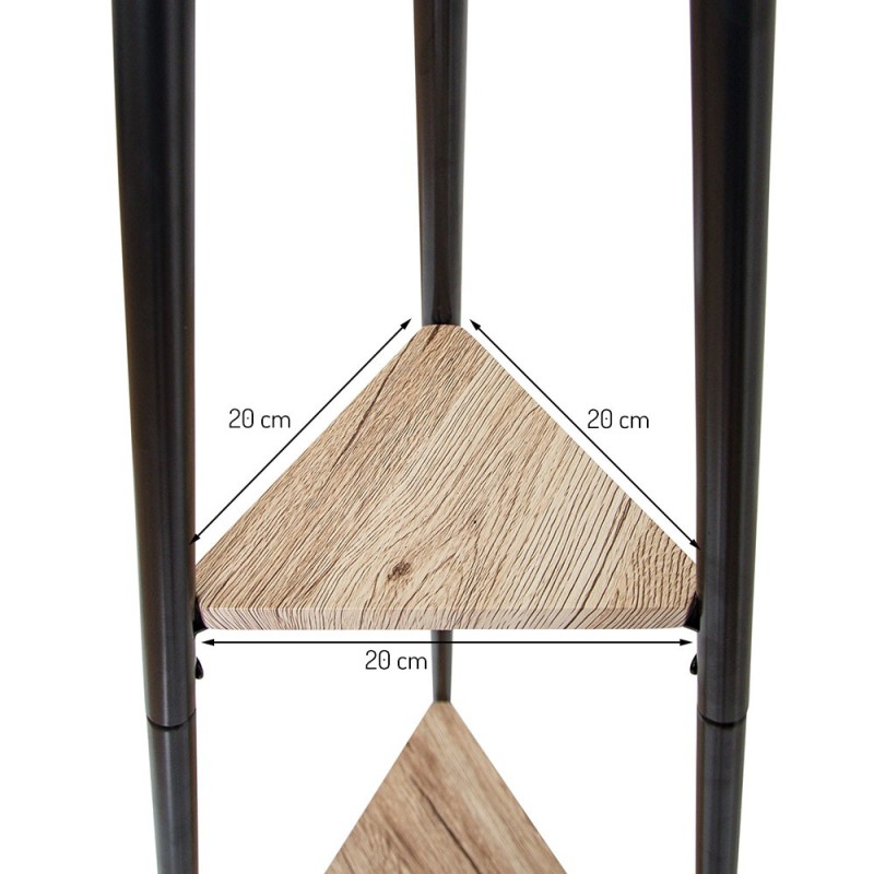 Cuier Manchester, metal, MDF, negru, H.180 cm, MILD000022-BK