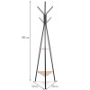 Cuier Manchester, metal, MDF, negru, H.180 cm, MILD000022-BK