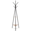 Cuier Manchester, metal, MDF, negru, H.180 cm, MILD000022-BK