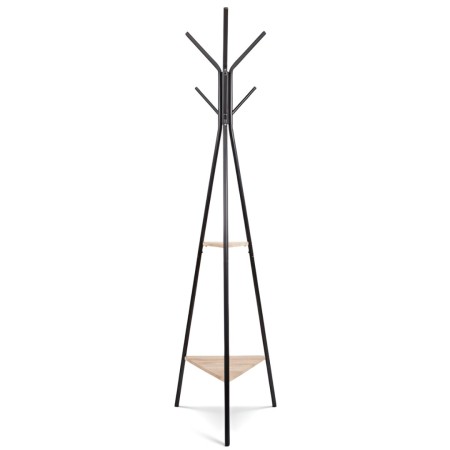 Cuier Manchester, metal, MDF, negru, H.180 cm, MILD000022-BK