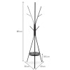Cuier Umea, metal, MDF, negru, H.180 cm, MILD000023-BK