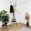 Cuier Umea, metal, MDF, negru, H.180 cm, MILD000023-BK