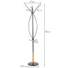 Cuier Lille, metal, marmura, negru, H.185 cm, MILD000035-UN