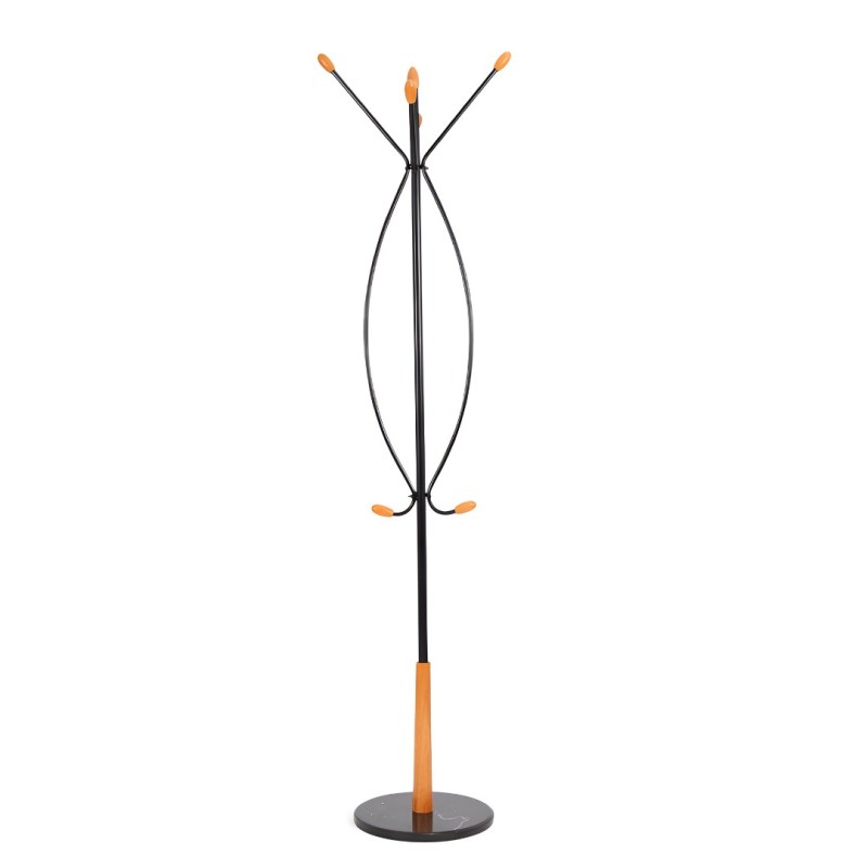 Cuier Lille, metal, marmura, negru, H.185 cm, MILD000035-UN