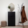 Dulap pentru pantofi Prato, MDF, negru, H.119 cm, MILD000037-BK