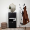 Dulap pentru pantofi Prato, MDF, negru, H.119 cm, MILD000037-BK