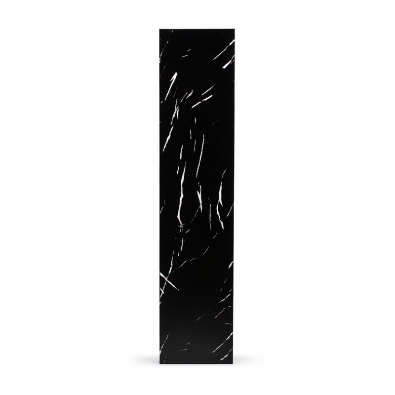 Dulap pentru pantofi Prato, MDF, efect marmura neagra, H.119 cm, MILD000037-BKGY