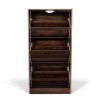 Dulap pentru pantofi Prato, MDF, maro inchis, H.119 cm, MILD000037-DBR