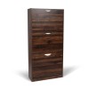 Dulap pentru pantofi Prato, MDF, maro inchis, H.119 cm, MILD000037-DBR