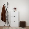 Dulap pentru pantofi Prato, MDF, alb, H.119 cm, MILD000037-WH