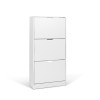 Dulap pentru pantofi Prato, MDF, alb, H.119 cm, MILD000037-WH