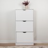 Dulap pentru pantofi Prato, MDF, alb, H.119 cm, MILD000037-WH