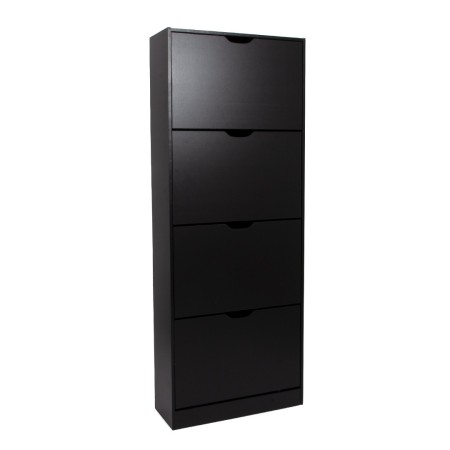 Dulap pentru pantofi Noto, MDF, negru, H.155 cm, MILD000038-BK